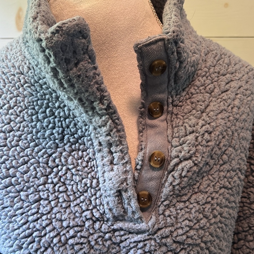Love tree blue cropped fleece - Picture 4 of 5